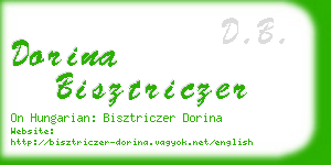 dorina bisztriczer business card